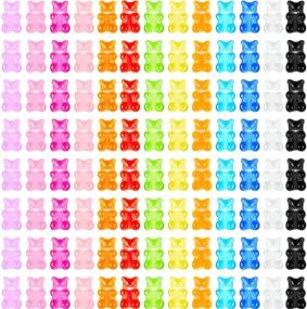 img 4 attached to 🐻 Colorful Resin Bear Charms: 150 Pieces for DIY Craft & Decor - Scrapbooking, Phone Case Making