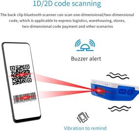 img 3 attached to 📱 Беспроводной сканер штрих-кода Symcode Bluetooth 2D - 2 в 1, Проводной и Беспроводной, Совместим с функцией Bluetooth для считывания 1D и 2D QR-кодов, включая PDF417, Data Matrix и Maxicode - Автоматическое беспроводное подключение.