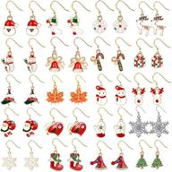 🎄 stylish 3-20 pairs christmas earrings set for women and girls – festive dangle jewelry for thanksgiving & xmas holidays logo