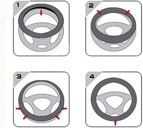 img 1 attached to Горный хрусталь Универсальные автомобильные аксессуары для рулевого управления 38CM