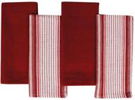 🍽️ vollmond kitchen towels 4-pack: 100% pure cotton, 15"x23" - perfect for your kitchen! логотип