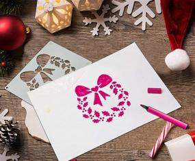img 2 attached to 🎄 EVGLOW Christmas Stencils - 9PCS Templates for Festive Decorations, Cards, Scrapbooks & More