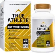 💪 улучшенная мощь мышц: дополнение true athlete zma + теанин, сертифицированное nsf для спорта - бленд цинка и магния (90 капсул) логотип