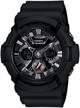 g-shock ga201-1a big combi watch with metal accents logo