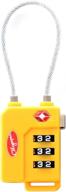 olympia cable combination lock yellow travel accessories logo