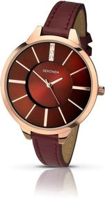 img 4 attached to Sekonda Editions Burgandy Strap Ladies