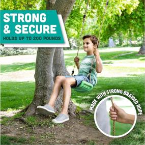 img 2 attached to Green Plastic Swing Seat with Rope by Squirrel Products – Durable and Fun!