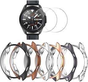 img 4 attached to Premium 6+2 Pack for Samsung Galaxy Watch 3 45mm: Protective Bumper Shell + Screen Protector | Compatibility & Durability Guaranteed