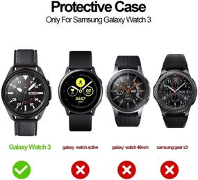 img 1 attached to Premium 6+2 Pack for Samsung Galaxy Watch 3 45mm: Protective Bumper Shell + Screen Protector | Compatibility & Durability Guaranteed