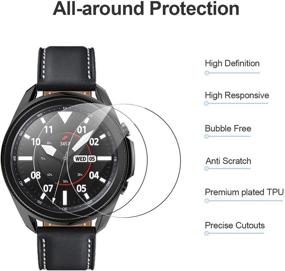 img 3 attached to Premium 6+2 Pack for Samsung Galaxy Watch 3 45mm: Protective Bumper Shell + Screen Protector | Compatibility & Durability Guaranteed