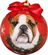 🎄 shatterproof bulldog christmas ball ornament логотип