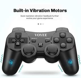 img 3 attached to 🎮 VOYEE Wireless PS3 Controller Compatible, Upgraded Joystick & Double Shock, Motion Gamepad for PlayStation 3 (Black)