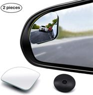 cuncui 2pcs fan shaped hd glass blind spot mirrors - 360 degree adjustable, frameless convex rear view mirror set for cars, vans, suvs, and trucks logo