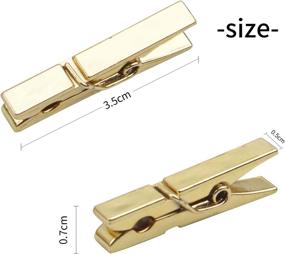 img 1 attached to 🔒 Versatile and Durable: 100 Mini Plastic Clips - Utility Photo & Clothes Line Clips - Gold, 3.5 x 0.5 x 0.7cm