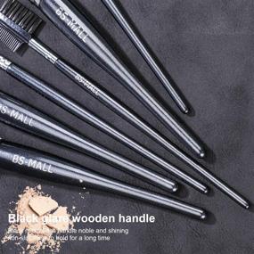 img 1 attached to BS-MALL(TM) Premium Makeup Brushes Set: Synthetic Kabuki Cosmetics Kit, 16pcs Black Brushes for Foundation, Blending, Blush, Eyeliner, Face Powder