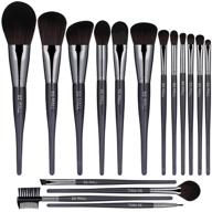 bs-mall(tm) premium makeup brushes set: synthetic kabuki cosmetics kit, 16pcs black brushes for foundation, blending, blush, eyeliner, face powder logo