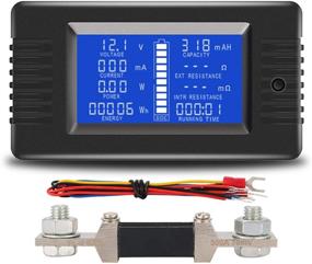 img 4 attached to 🔋 AUTENS DC Battery Monitor Meter with LCD Display - 0-200V 0-300A Voltage Current Power Energy Impedance Resistance Capacity Multimeter Ammeter Voltmeter Digital Tester with 300A Shunt