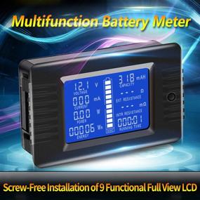 img 3 attached to 🔋 AUTENS DC Battery Monitor Meter with LCD Display - 0-200V 0-300A Voltage Current Power Energy Impedance Resistance Capacity Multimeter Ammeter Voltmeter Digital Tester with 300A Shunt