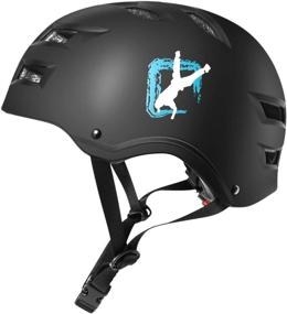 img 4 attached to Multi Sports Helmet for Skateboarding, Cycling, Scooting, Inline Skating, Longboarding 🏅 - Adjustable Sizing, Lightweight, Ventilated, and Protective Helmet for Kids, Youth, and Adults