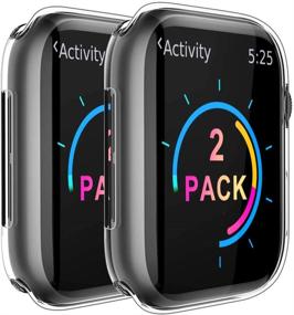 img 3 attached to 📱 Lelong [2 Pack] Прозрачный защитный чехол для Apple Watch Series SE/6/5/4 - Защитник экрана со всех сторон - 40 мм чехол для iWatch