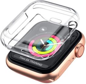 img 4 attached to 📱 Lelong [2 Pack] Прозрачный защитный чехол для Apple Watch Series SE/6/5/4 - Защитник экрана со всех сторон - 40 мм чехол для iWatch