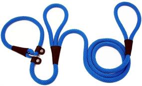 img 4 attached to 🐾 Lynxking Dog Leash 2 Handles: Heavy Duty Braided Rope Slip Lead for Extra Control and Safety - 6ft Training Leash for Large and Medium Dogs