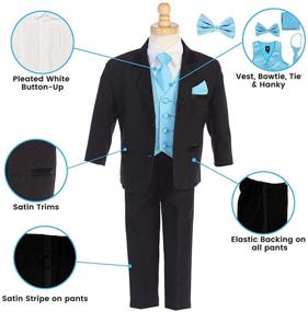 img 3 attached to 👔 Little Gents Boys Tuxedo: Stylish Black Boys' Clothing, Suits & Sport Coats