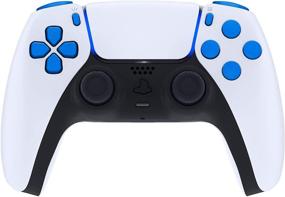 img 1 attached to Enhance Your PS5 Controller with eXtremeRate Blue Replacement Buttons & Triggers - Full Set Repair Kits