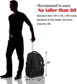 img 3 attached to SKYMOVE Waterproof Wheeled Backpack Students Backpacks