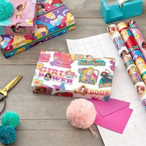 img 3 attached to 🎀 Disney Princess Wrapping Paper 3-Pack (60 sq. ft. ttl.) w/ Cut Lines – Perfect for Birthdays, Christmas & Any Occasion