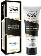 🦷 active wow activated charcoal toothpaste: achieve whiter teeth naturally with coconut oil & xylitol formula logo