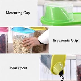 img 2 attached to 🍚 Ansee Cereal Container: Airtight Storage Solution for Rice, Snacks, Sugar, Nuts, and Pet Food (2 Pack)