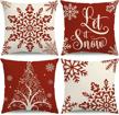 kisvods christmas decorations holiday snowflake bedding for decorative pillows, inserts & covers logo