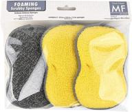 🧽 tricol clean microfiber scrubby: 3 pack sponges for effective cleaning - assorted colors, 3 pieces logo