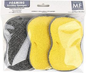 img 4 attached to 🧽 Tricol Clean Microfiber Scrubby: 3 Pack Sponges for Effective Cleaning - Assorted Colors, 3 Pieces