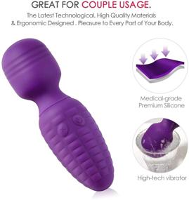 img 1 attached to 🔥 Ultimate Pleasure: Mini Rechargeable 28Frequency Wand Massager for Women and Couples - Powerful, Quiet & Body-Safe