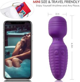 img 2 attached to 🔥 Ultimate Pleasure: Mini Rechargeable 28Frequency Wand Massager for Women and Couples - Powerful, Quiet & Body-Safe