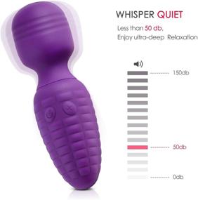 img 3 attached to 🔥 Ultimate Pleasure: Mini Rechargeable 28Frequency Wand Massager for Women and Couples - Powerful, Quiet & Body-Safe