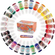 vibrant 28-color epoxy resin pigment set with translucent dye for high transparency, includes black and white colorants - perfect uv resin coloring solution logo