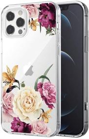 img 4 attached to KEXAAR iPhone 12 Pro Max Case, Cute Floral Flower Design Clear Hybrid Hard Back Soft Bumper Shockproof Transparent Thin Protective Cover for Girls and Women (Bouquet 12 Pro Max)