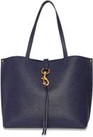 rebecca minkoff megan tote navy women's handbags & wallets for totes logo