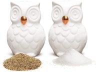 🦉 rustic owl salt and pepper shaker set - charming farmhouse decor for vintage country kitchens and dining rooms logo