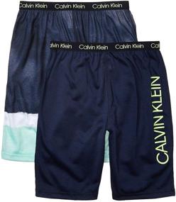 img 1 attached to Comfy and Stylish: Calvin Klein Boys' Lounge Pajama Shorts, 2 Pack for Ultimate Relaxation