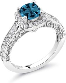 img 3 attached to Gem Stone King Engagement Birthstone Women's Jewelry for Wedding & Engagement