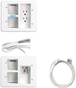 img 4 attached to 💥 EC-IWS2 In-Wall TV Power Relocation Kit: Surge Protected Outlets with 1080 Joule Protection