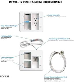 img 3 attached to 💥 EC-IWS2 In-Wall TV Power Relocation Kit: Surge Protected Outlets with 1080 Joule Protection