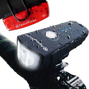 img 4 attached to 🚴 Apace Vision XPRO-LUME Bike Lights USB Rechargeable - High-Intensity 500 Lumens Bicycle Front Light - Ultra Bright IPX5 Waterproof MTB Road Commuter Front Rear Cycle Lights