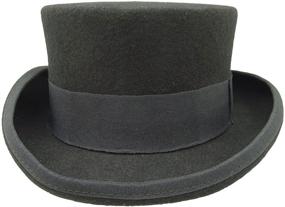 img 3 attached to 🎩 HATsanity - Vintage Wool Felt Formal Tuxedo Coachman Hat - Unisex Fashion Elegance