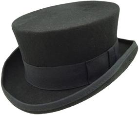 img 1 attached to 🎩 HATsanity - Vintage Wool Felt Formal Tuxedo Coachman Hat - Unisex Fashion Elegance