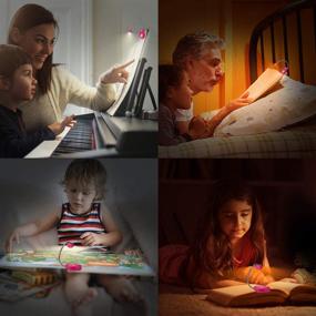 img 1 attached to 📕 LUXSWAY Rechargeable Kids Book Light, LED Reading Light for Bed, Amber Light with Magnetic, Clip-On Flexible Gooseneck Book Light, Cute Bookmark Light for Bookworms - Magenta